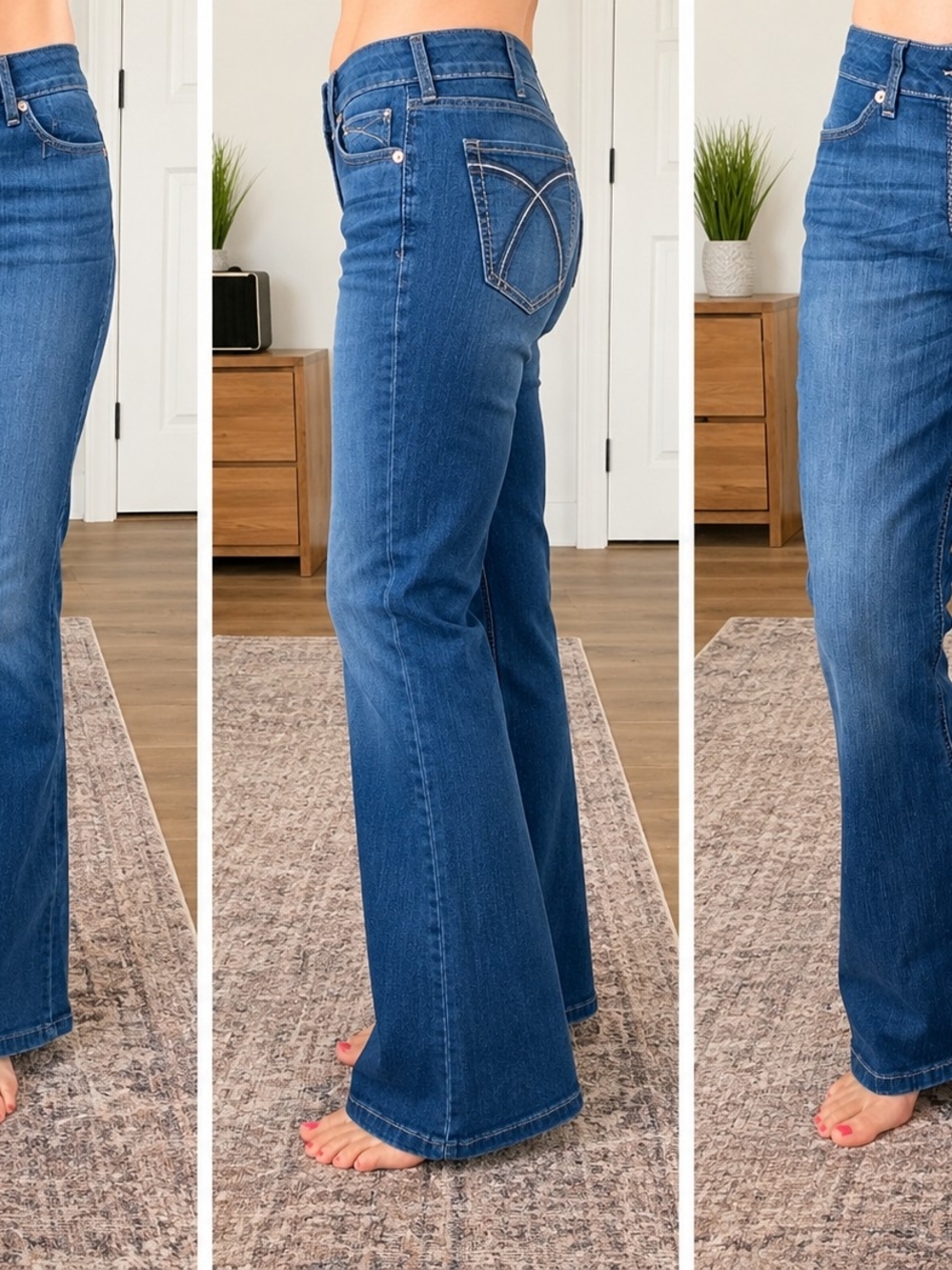 Ariat Mid-Rise Wide Leg Jeans - Blue